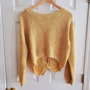 EXPRESS Cropped Front Cut Out Open Back Sweater Size XS